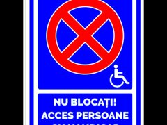 Indicator de parcare nu blocati acces persoane cu handicap